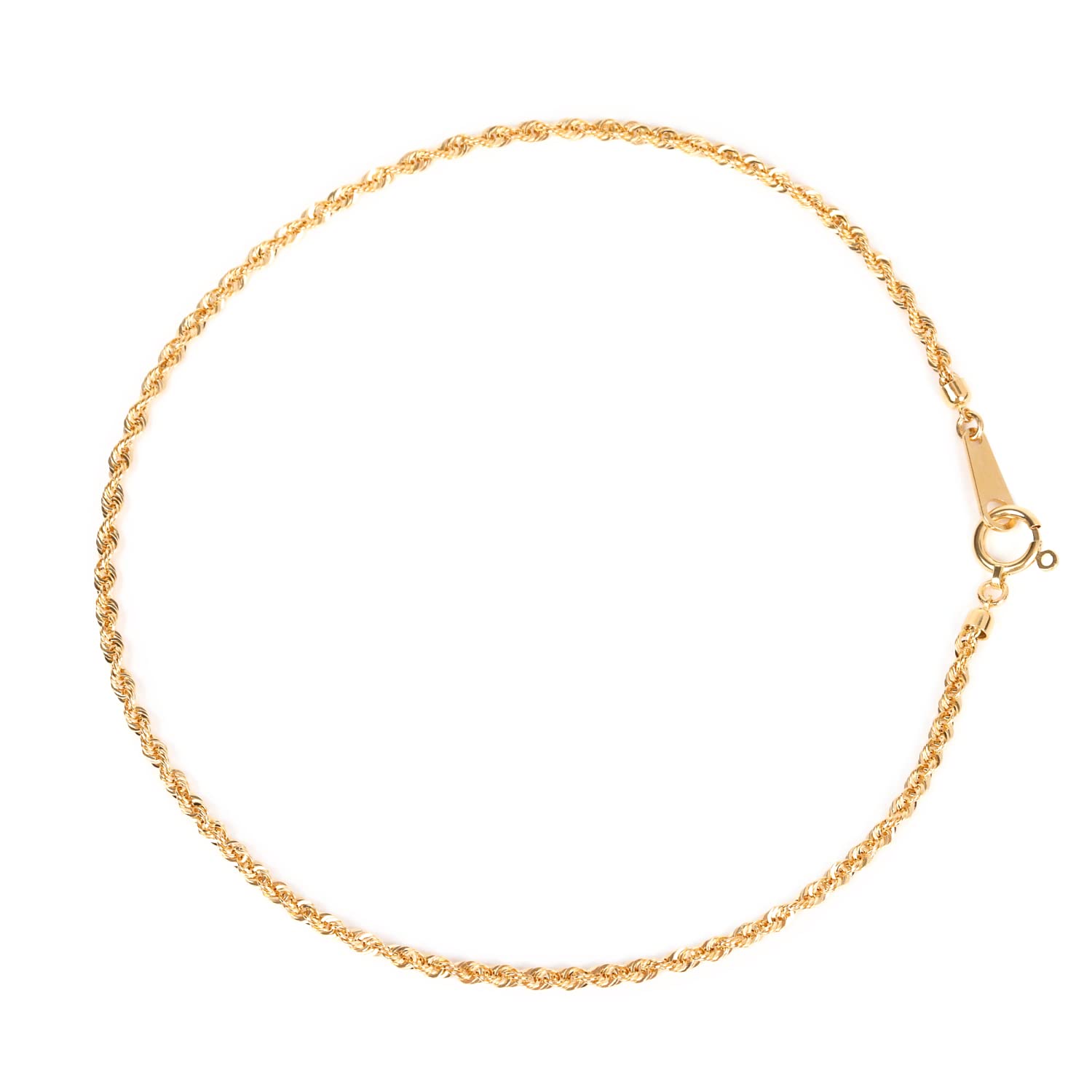 Amazon | K18 アンクレット ロープ チェーン ゴールド 18金 18k